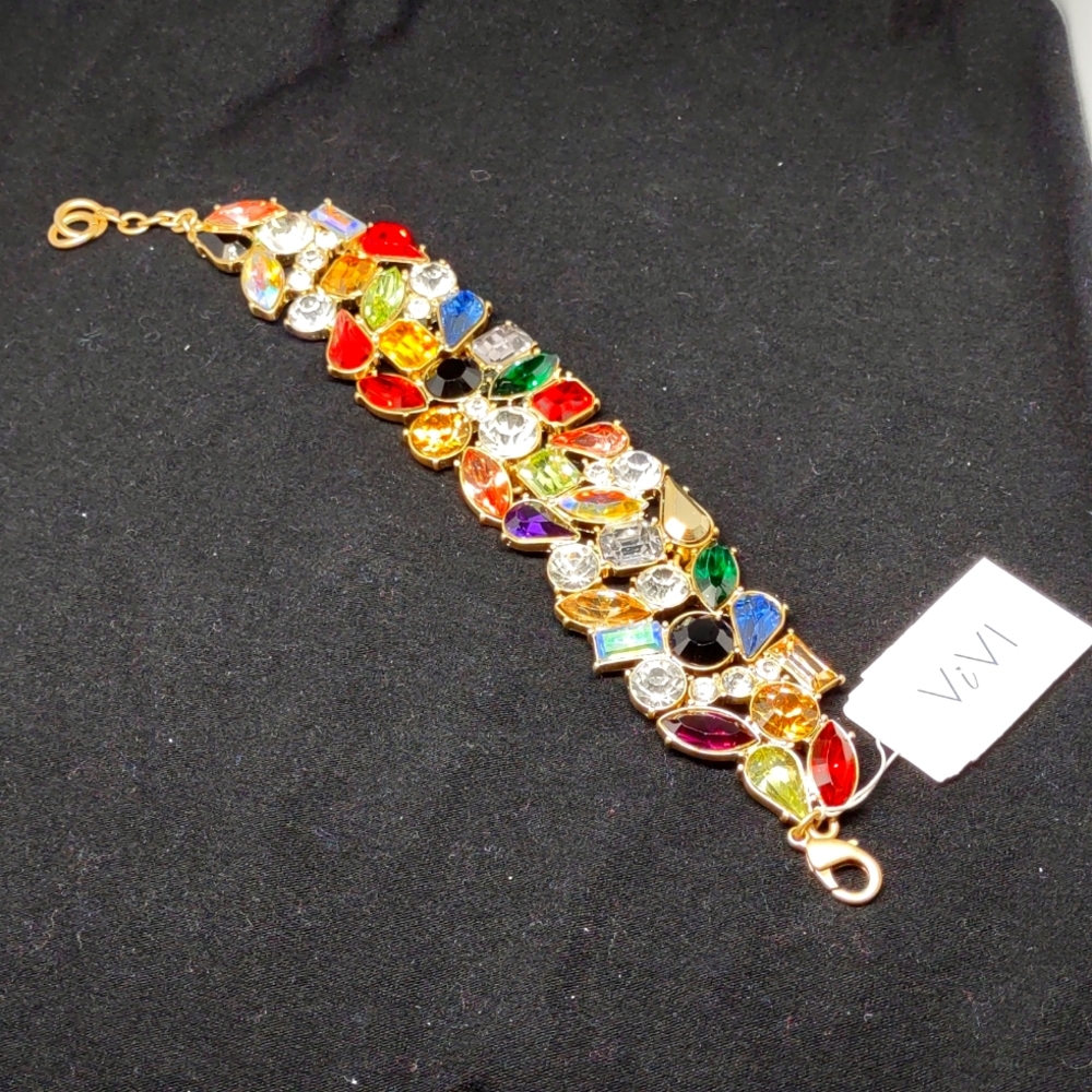Vivi multi colored genuine crystals bracelet